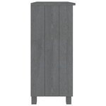 vidaXL Buffet HAMAR Gris foncé 85x35x80 cm Bois massif de pin
