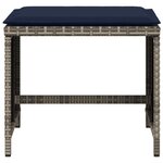 vidaXL Tabourets de jardin avec coussins lot de 4 gris résine tressée