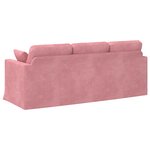 vidaXL Canapé Rose 198 x 78 x 80 cm Velours
