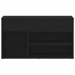 vidaXL Banc à chaussures Chêne noir 80 x 30 x 45 cm Bois d'ingénierie