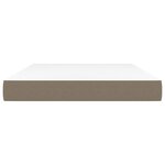 vidaXL Matelas de lit à ressorts ensachés fermeté moyenne Taupe 140x190x20 cm Tissu