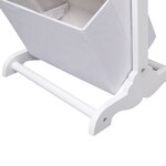 vidaXL Support à panier 2 niveaux Blanc 35x35x72 cm Bois