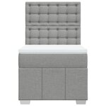 vidaXL Sommier à lattes de lit avec matelas gris clair 80x200 cm tissu