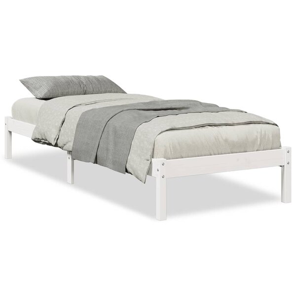 vidaXL Cadre de lit extra long sans matelas 100x220 cm bois massif pin