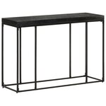 Vidaxl table console noir 110x35x76 cm bois d'acacia et de manguier