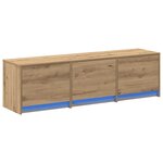 vidaXL Meuble TV chêne artisanal 140 x 34 x 40 cm Bois d'ingénierie