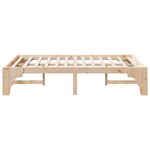vidaXL Cadre de lit surélevé Marron 140 x 190 cm Bois massif en pin