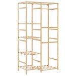 vidaXL Porte-vêtement avec étagères 100x50x184 5 cm bambou