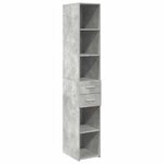 vidaXL Armoire de rangement mince gris béton 30x42 5x225 cm