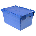 Bac de stockage navette avec couvercle en plastique bleu - 54 litres - viso