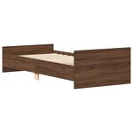 vidaXL Cadre de lit sans matelas chêne marron 75x190cm bois ingénierie