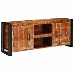 vidaXL Meuble TV Multicolore bois de récupération massif