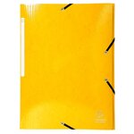 Chemise À Élastiques 3 Rabats Maxi Capacity Carte Lustrée Pelliculée 425gm2 Iderama A4 - Jaune - X 25 - Exacompta