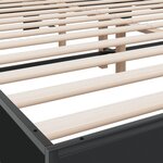 vidaXL Cadre de lit sans matelas noir 160x200 cm