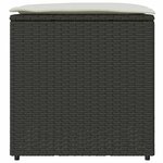 vidaXL Boîte à coussins avec stockage Noir 50 x 50 x 50 cm polyrotin