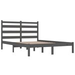 vidaXL Cadre de lit Gris Bois de pin massif 200x200 cm