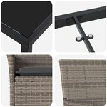vidaXL Ensemble de salle à manger pour jardin 5 Pièces Gris Poly rotin
