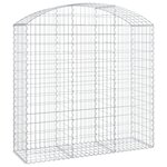vidaXL Panier de gabions arqué 150x50x140/160 cm Fer galvanisé