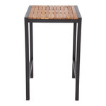 Table mange-debout carré en acier et acacia - h1000 mm - bolero -  - acier et bois 600x600x1000mm