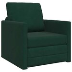 vidaXL Canapé-Lit Vert foncé 74 x 77 x 81 cm Velours