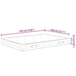 vidaXL Matelas à ressorts ensachés dureté moyenne 140x190 cm