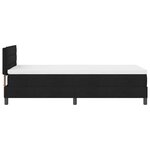 vidaXL Lit à ressorts avec matelas Noir 100 x 200 cm tissu