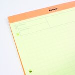 Bloc agrafé ORANGE N°119 audit 21x31 8 cm 80 feuillets multicolonnes 80 g RHODIA