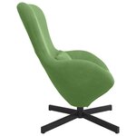 vidaXL Fauteuil œuf Vert clair 63 x 73 x 90 cm Velours