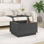 vidaXL Table basse Gris 60x50x35 cm Bois massif de pin
