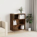 vidaXL Bibliothèque chêne fumé 69 5x32 5x90 cm bois d'ingénierie