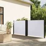 vidaXL Auvent latéral rétractable blanc 140x1200 cm