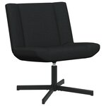 vidaXL Chaise pivotante Noir Tissu  Métal Standard Pivotante