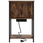 vidaXL Cabinet de chevet Chêne fumé 38 x 31 x 61 cm Bois d'ingénierie