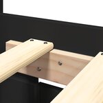 vidaXL Cadre de lit avec tête de lit sans matelas noir 160x200 cm