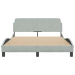 vidaXL Cadre de lit sans matelas gris clair 140x200 cm velours