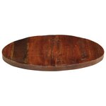 vidaXL Dessus de table Ø 70x3 8 cm rond bois massif de récupération