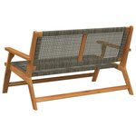 vidaXL Mobilier de jardin Gris 122 x 78 x 73cm Bois d'acacia massif