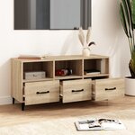 vidaXL Meuble TV Chêne sonoma 102x35x50 cm Bois d'ingénierie