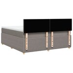 vidaXL Sommier à lattes de lit avec matelas Taupe 180x200 cm Tissu