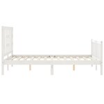 vidaXL Cadre de lit sans matelas blanc 120x200 cm bois de pin massif