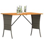 vidaXL Table de jardin avec dessus en bois d'acacia gris 105x75x72 cm