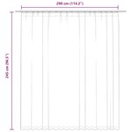 vidaXL Rideau occultant avec crochets Taupe 290x245 cm