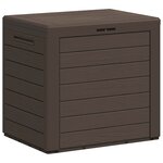 vidaXL Boîte de stockage de jardin Marron 58 5x46x55 cm Polypropylène