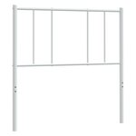 vidaXL Tête de lit métal blanc 80 cm