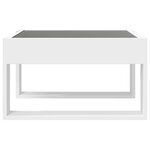 vidaXL Table basse avec LED infini blanc 50x53x30 cm