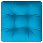 vidaXL Coussin de palette bleu 50x50x12 cm tissu
