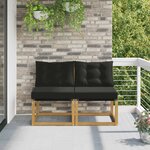 vidaXL 2 Pièce Sofa de milieu extérieur