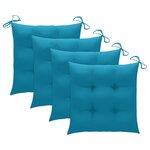 vidaXL Chaises Batavia avec coussins lot de 4 Bois de teck solide