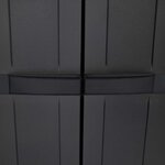 vidaXL Armoire de rangement d'extérieur noir 65x37x165 cm PP