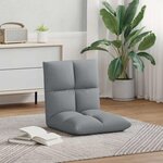 vidaXL Fauteuil de sol ajustable Gris clair Tissu